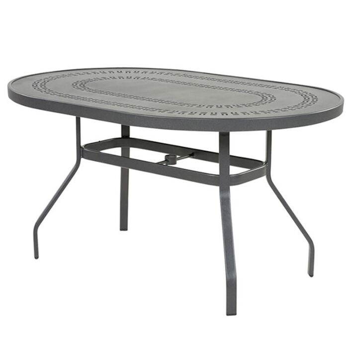 Oval Mayan Top Dining Tables, With Umbrella Hole