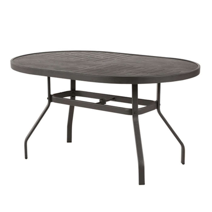 Oval Napa Top Dining Table, With Umbrella Hole