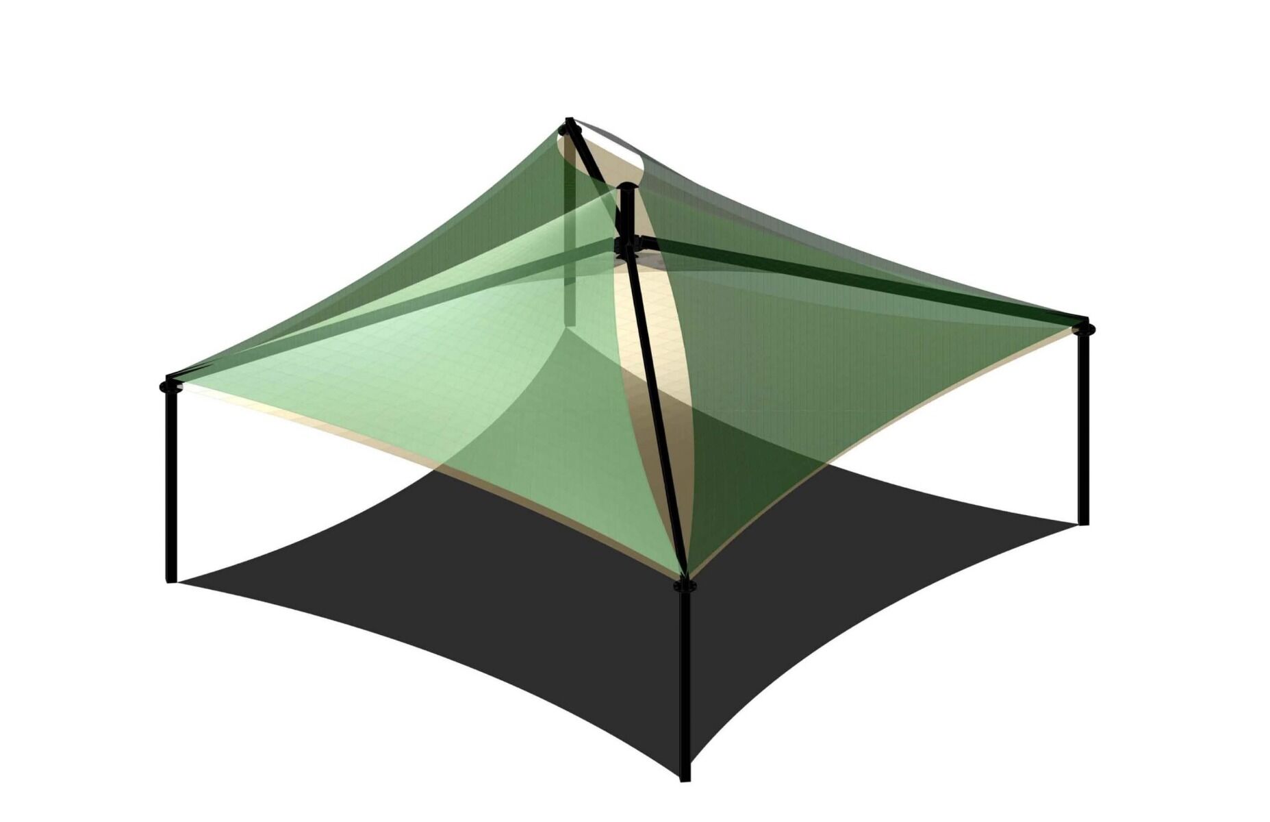 Multi-Level, Multi-Panel Shade Structures