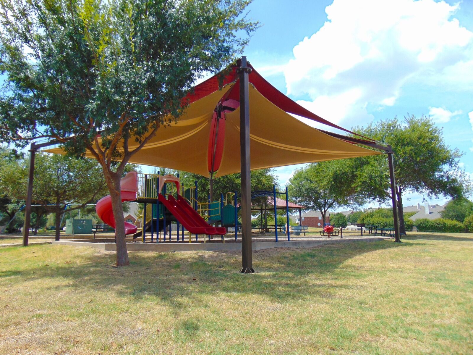 Multi-Level, Multi-Panel Shade Structures