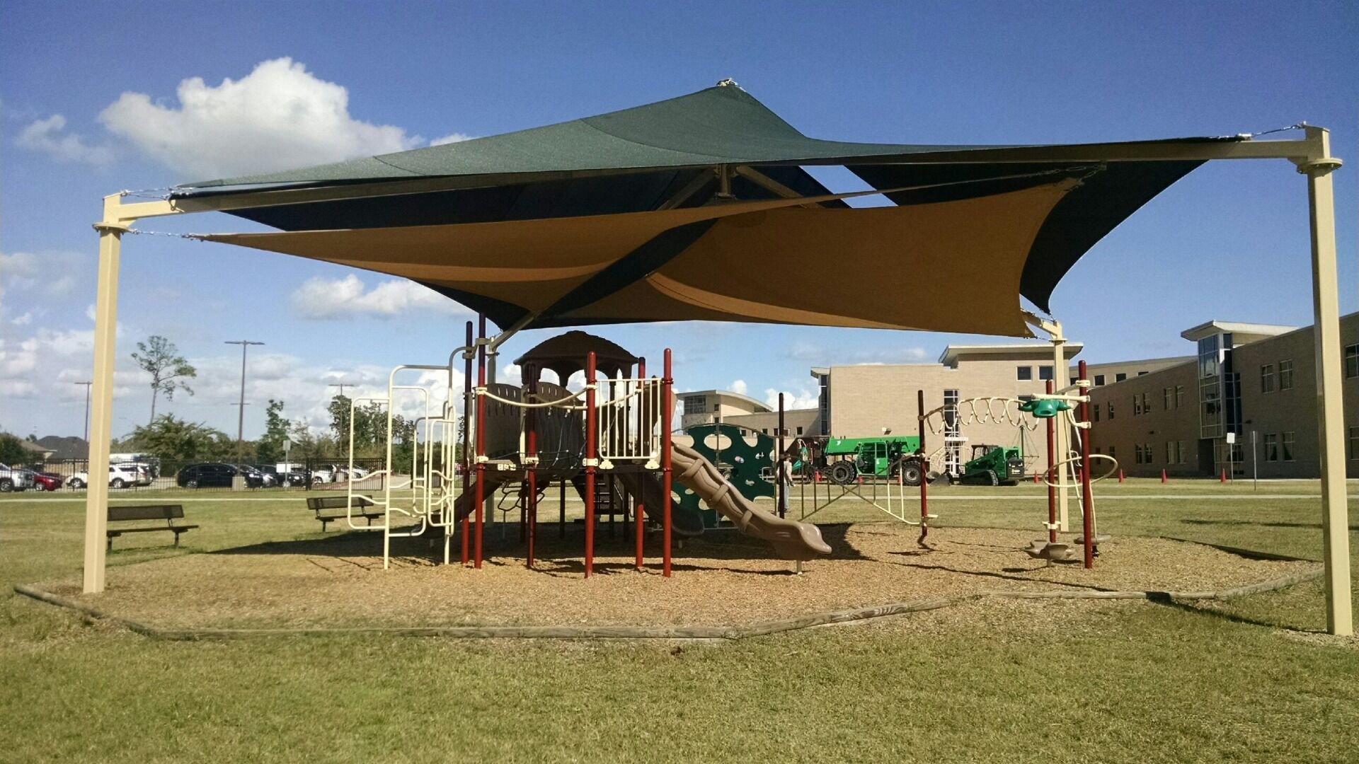 Multi-Level, Multi-Panel Shade Structures