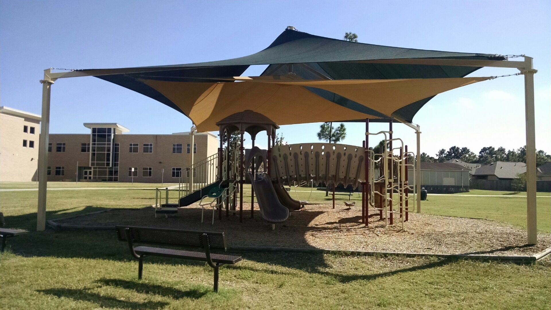 Multi-Level, Multi-Panel Shade Structures