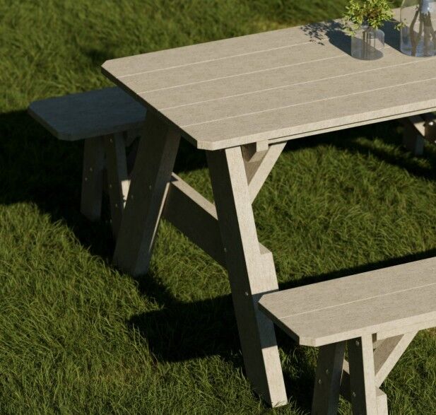 Heritage 72" Picnic Table with Detached Benches