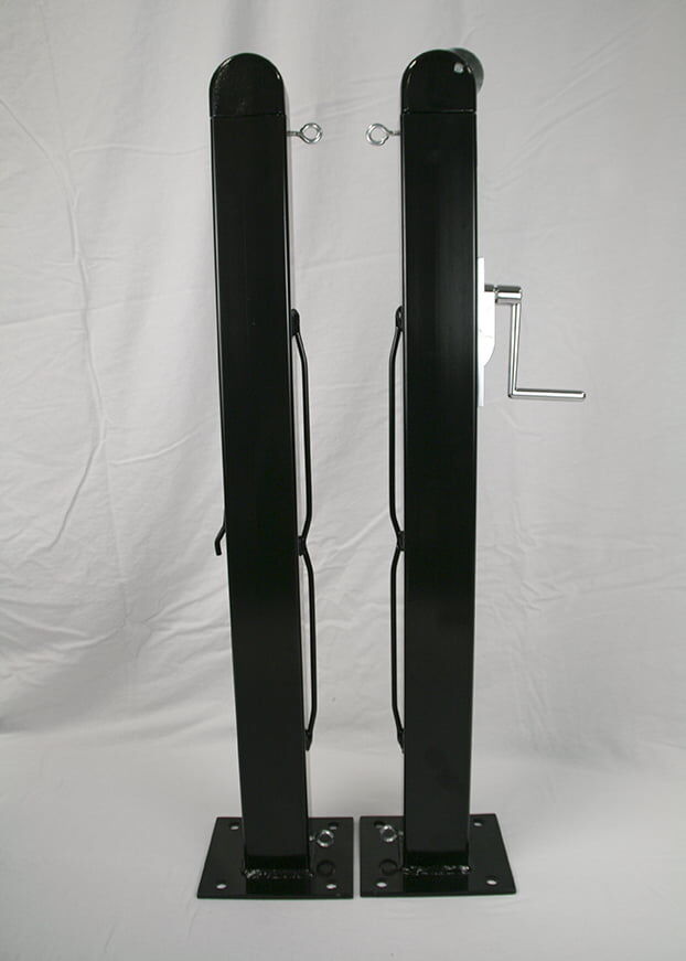 Premier Surface Mount Pickleball Posts, 3" Square x 36" Tall
