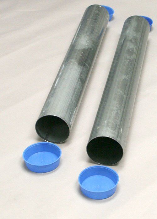 Galvanized Steel Ground Sleeves, 24" Long for 3" OD Posts
