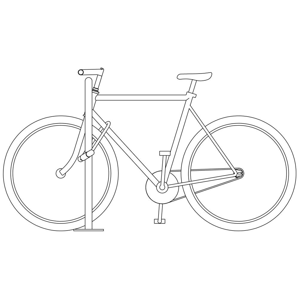 Challenger Plus Loop Style Bike Rack, Galvanized