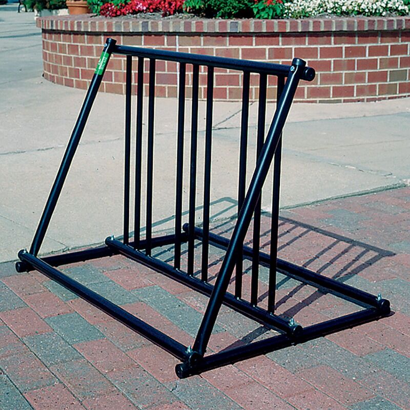 Grand Stand Gate Style Bike Rack, 6 Bike Capacity, Black Powder Coated