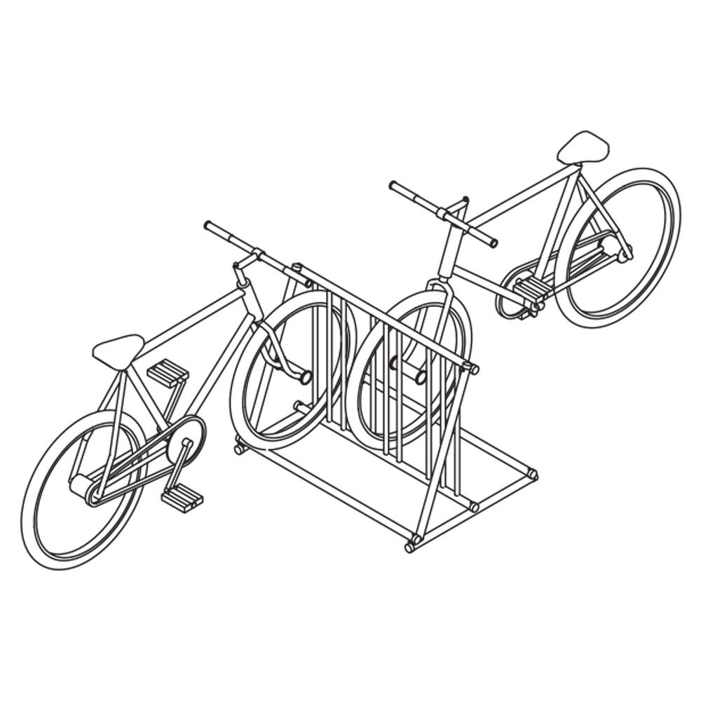 Grand Stand Gate Style Bike Rack, 6 Bike Capacity, Powder Coated