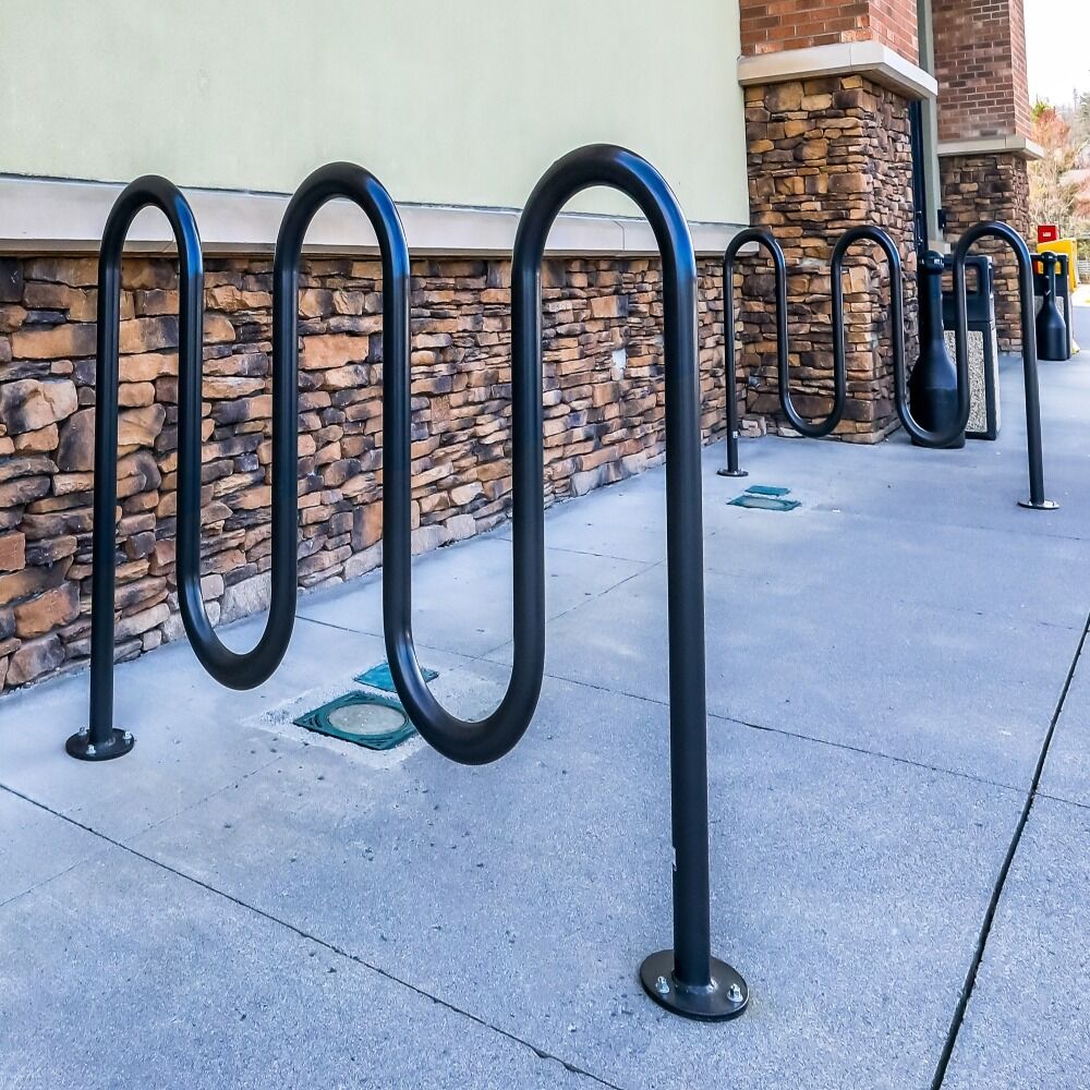 Heavy Duty Winder Loop Style Bike Rack, Powder Coated