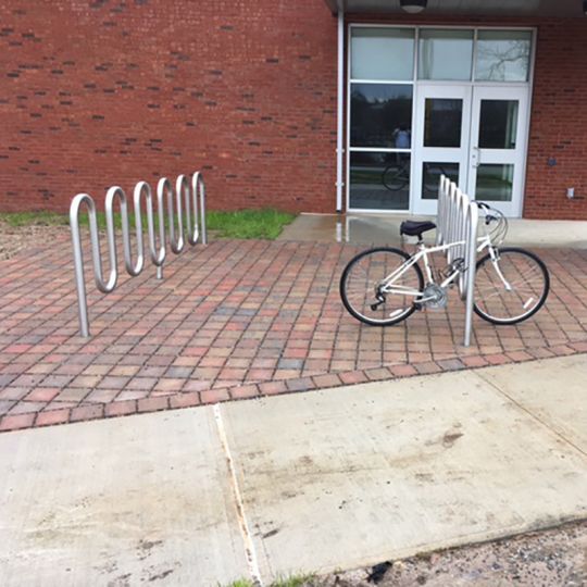 Heavy Duty Winder Loop Style Bike Rack, Stainless Steel