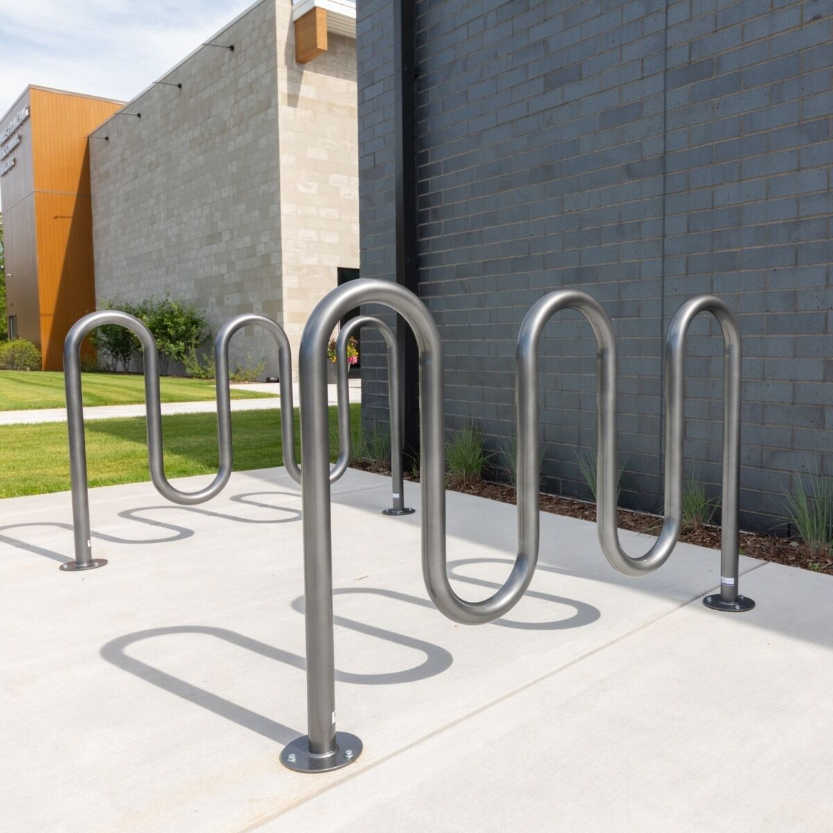 Heavy Duty Winder Loop Style Bike Rack, Stainless Steel