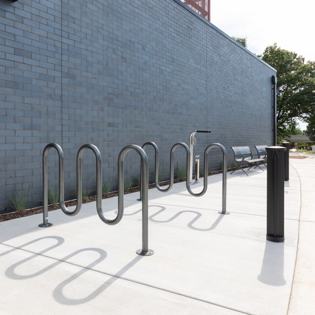 Heavy Duty Winder Loop Style Bike Rack, Stainless Steel