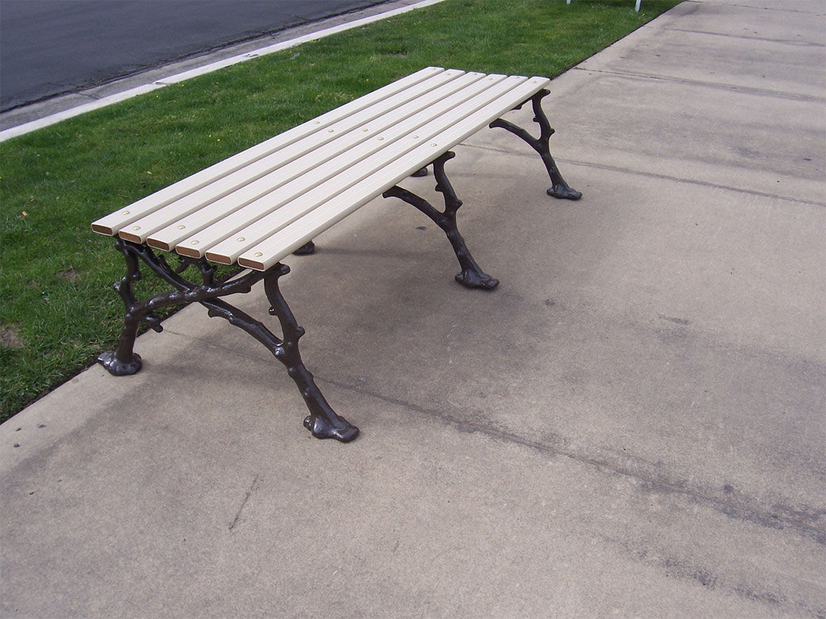 Woodland Backless Bench with Aluminum Slat Seat