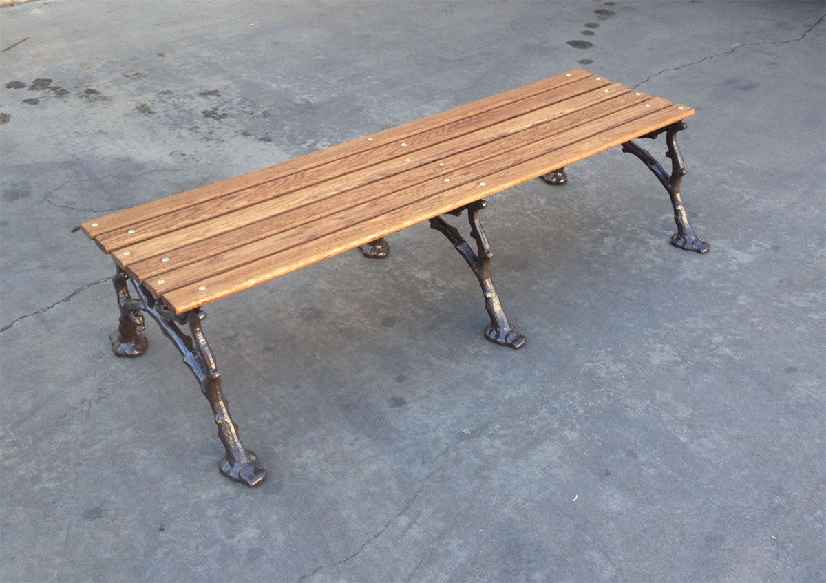 Woodland Backless Bench with Wood Slat Seat