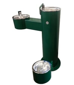 Dual Drinking Fountain with Pet Fountain - QS Available in Green Only