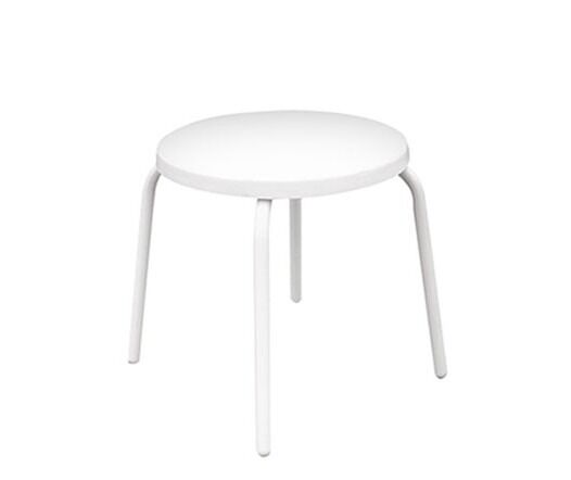18" Round Fiberglass Top Side Table, Stackable