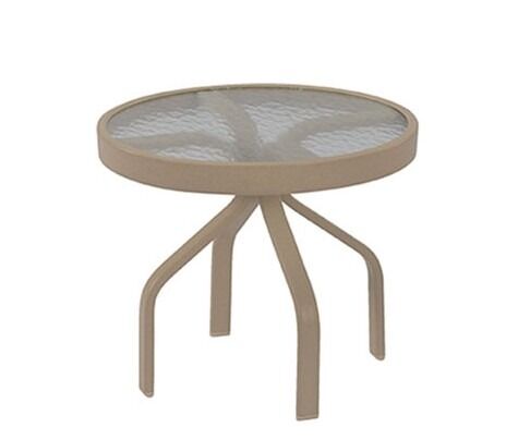18" Acrylic Top Side Table with Flat Tube Base