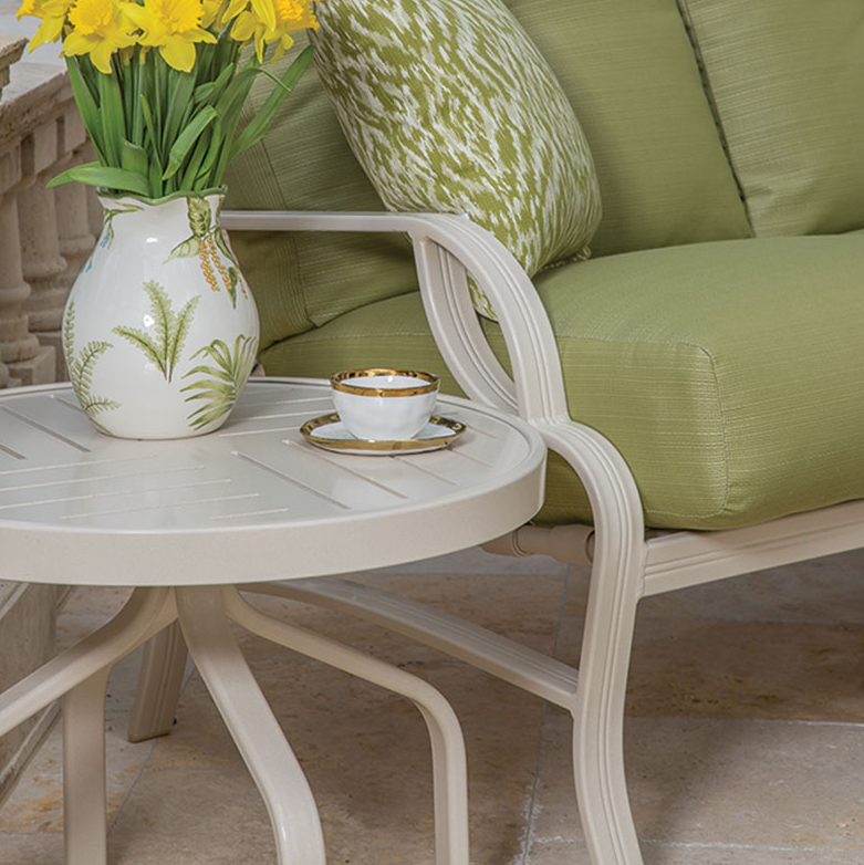 Round Napa Top Side Table, Non-Stackable