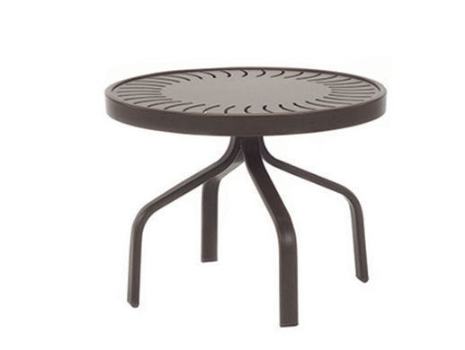 Round Sunburst  Top Side Table, Non-Stackable
