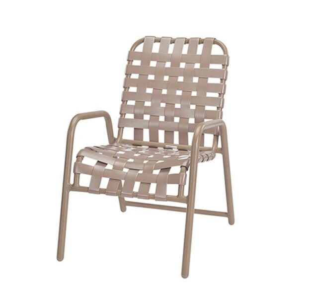 Neptune Cross Strap Dining Arm Chair