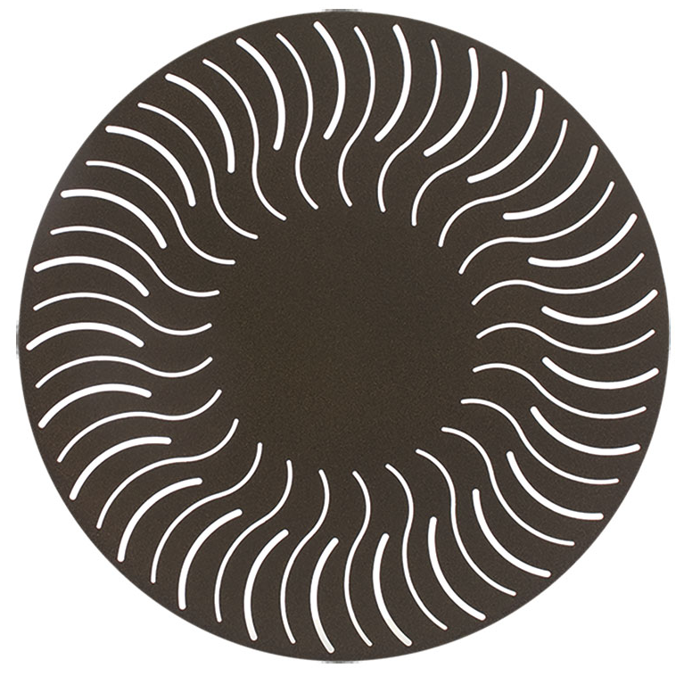 Round Sunburst Top Balcony Table, With Umbrella Hole