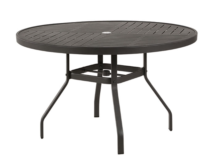Round Napa Top Dining Table, With Umbrella Hole