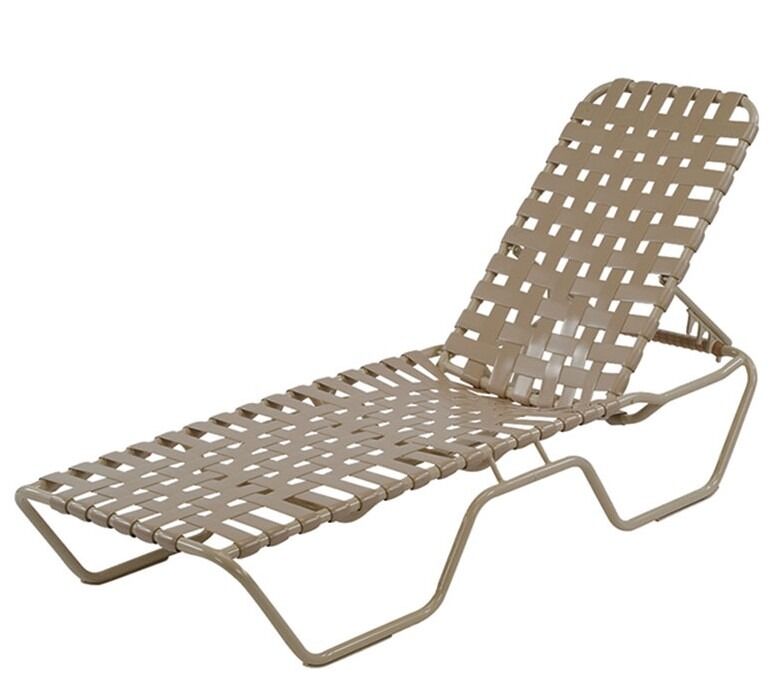 Neptune 16" Cross Strap Chaise Lounge, Without Arms