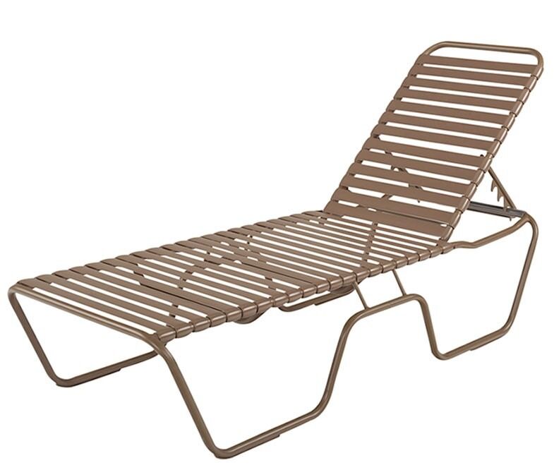Neptune 18" Single Strap Chaise Lounge, Without Arms