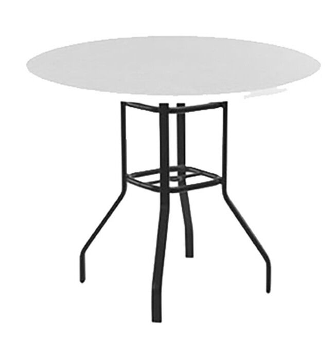 48" Round Fiberglass Top Balcony Table, With Umbrella Hole, 18 Series Base
