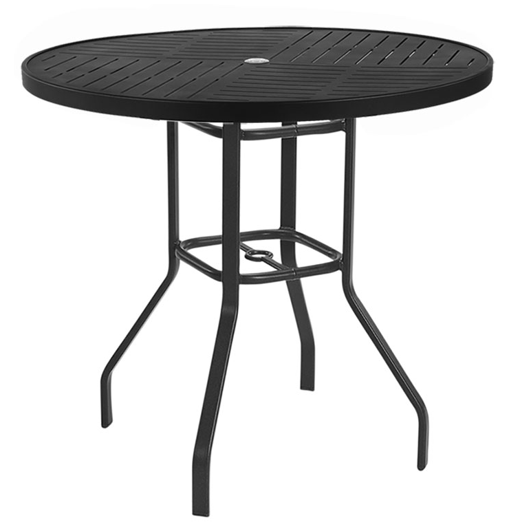 Round Napa Top Balcony Table, With Umbrella Hole