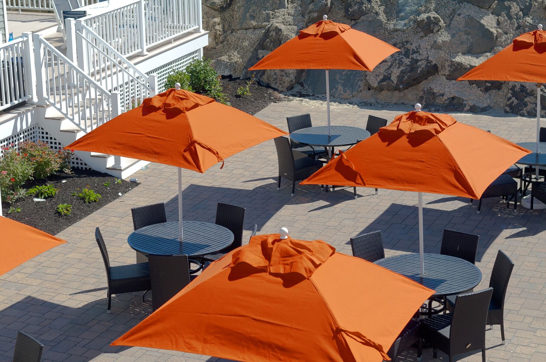 Monterey Collection Square Fiberglass Market Umbrella