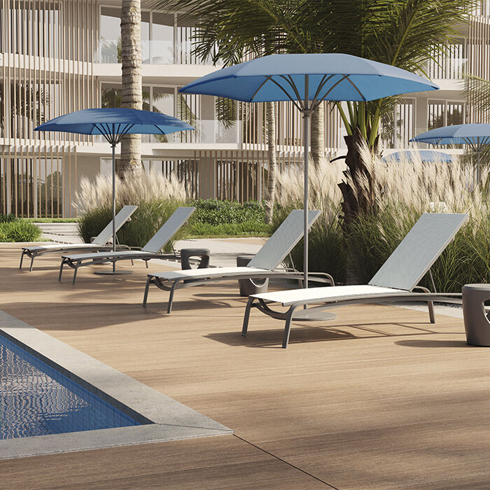 Laguna Beach Relaxed Sling Aluminum Stackable Chaise Lounge