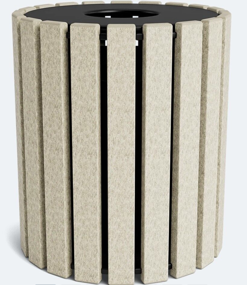 Round Trash Receptacle