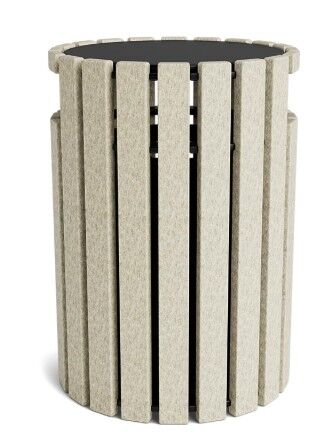 Round Trash Receptacle
