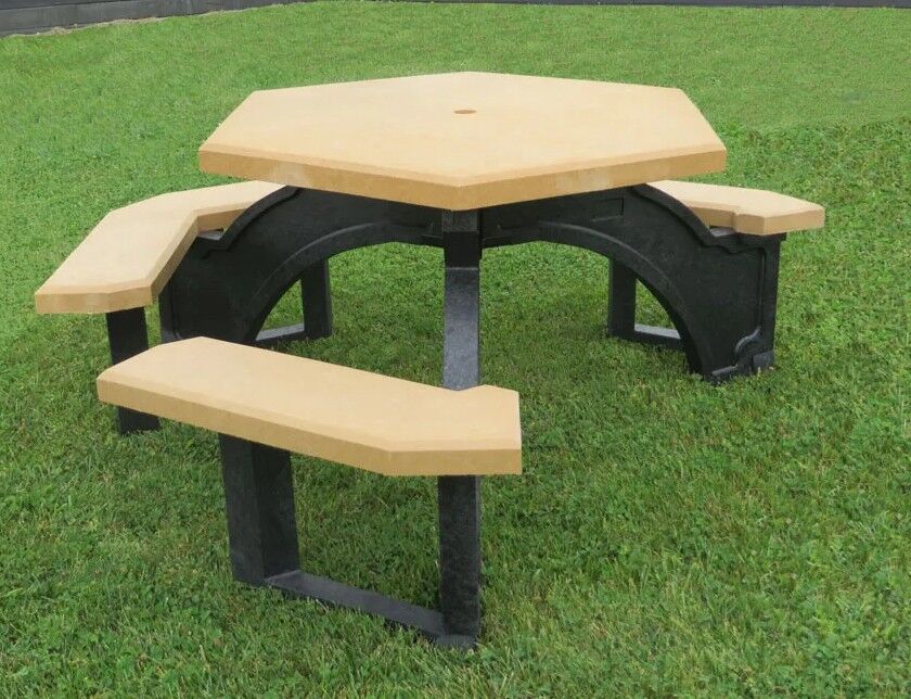 Hex Tables, w/ Black Legs
