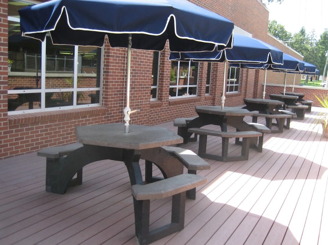 Hex Tables, w/ Black Legs