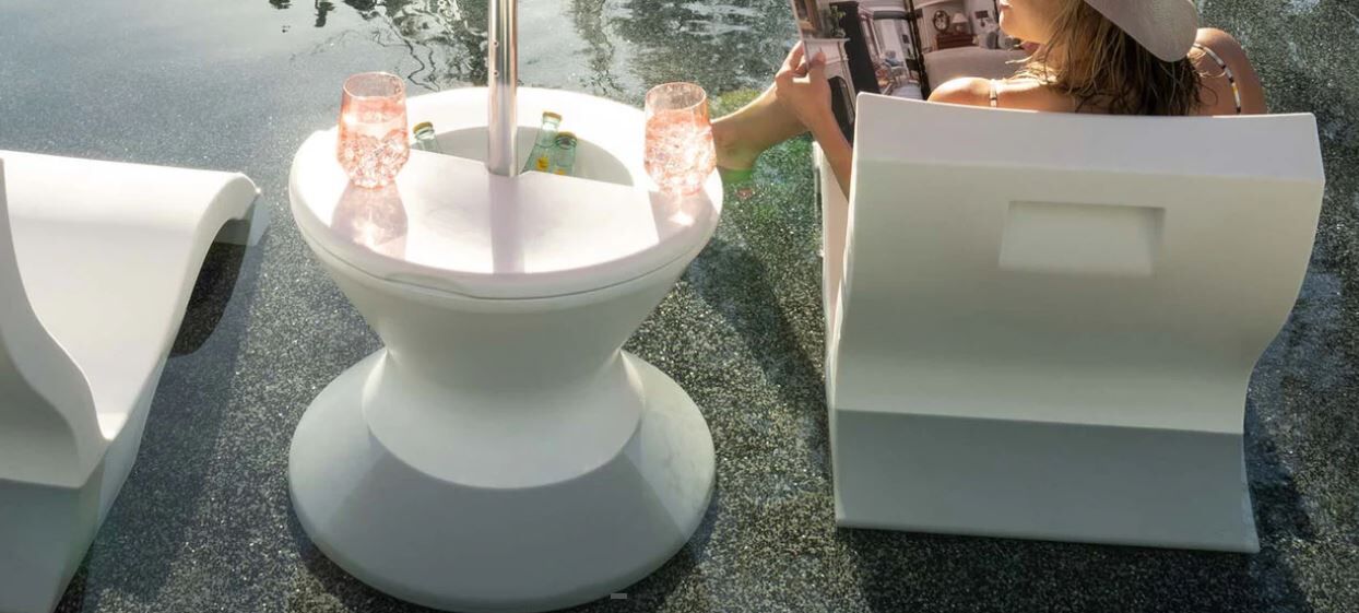 Signature Tall Ice Bin Side Table Lid
