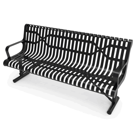Rivendale Contour Bench with Back and Arm