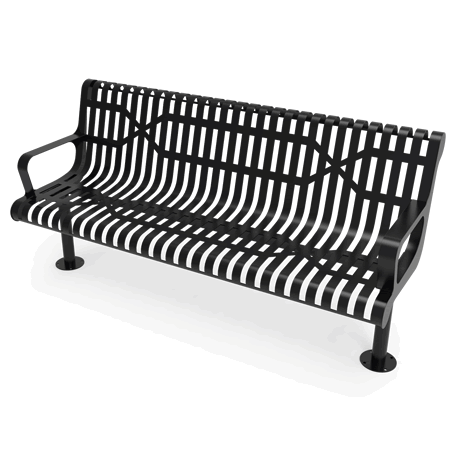 Rivendale Contour Bench with Back and Arm