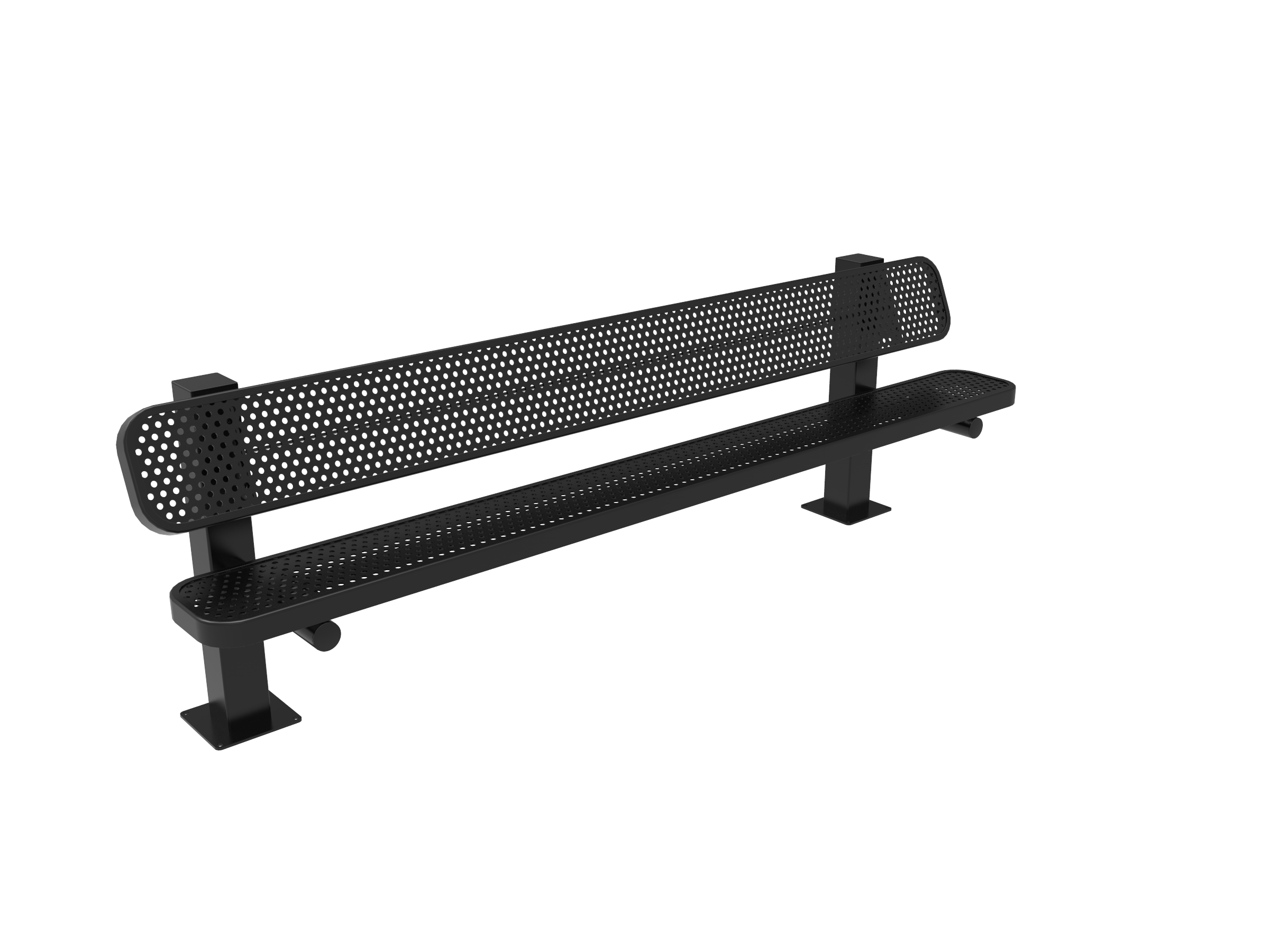 Rivendale Single Pedestal Bench with Back