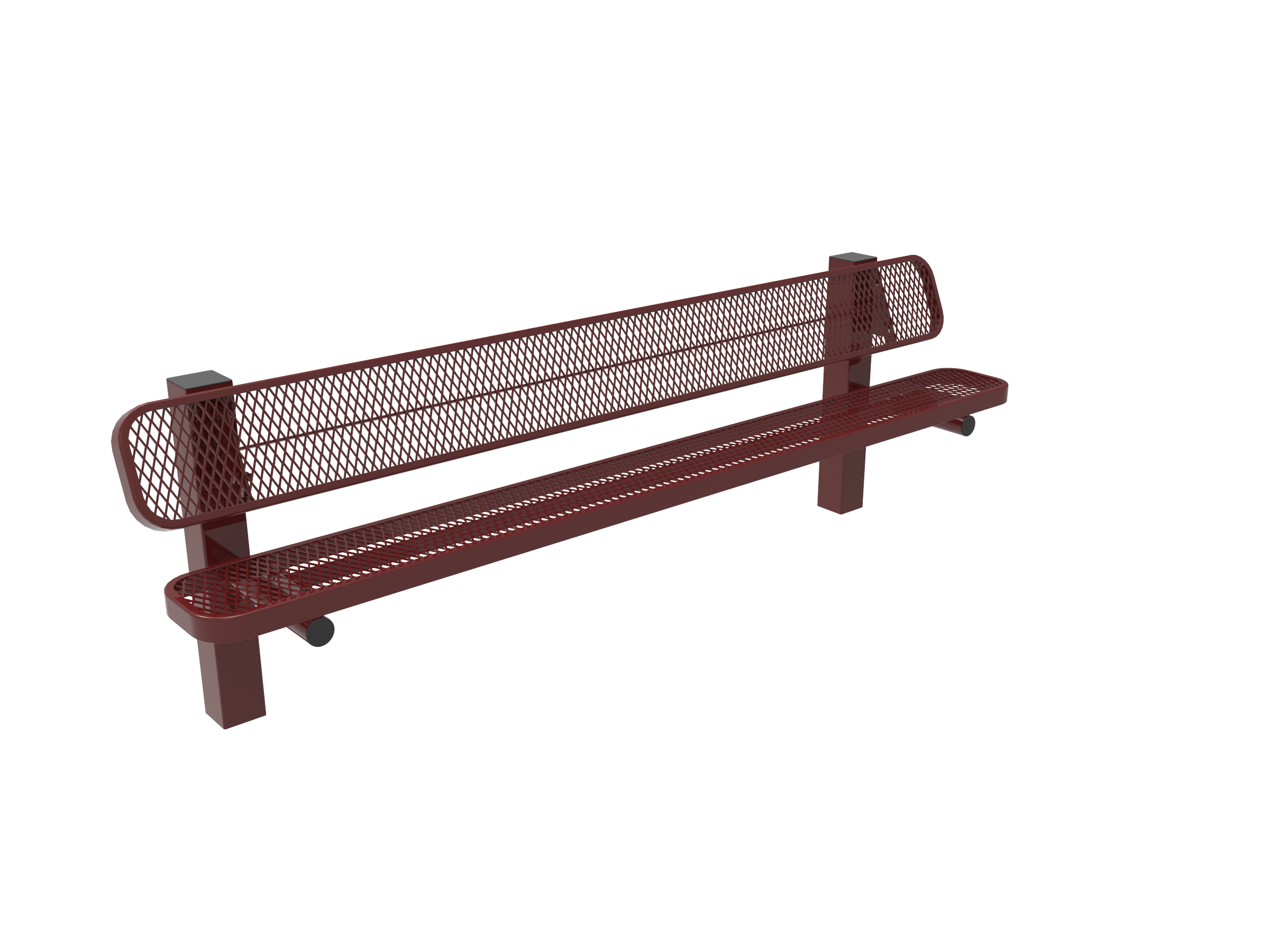 Rivendale Single Pedestal Bench with Back