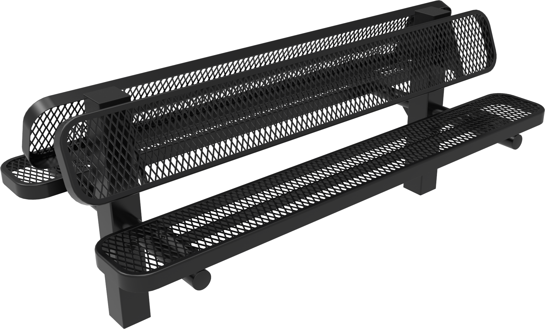 Rivendale Double Pedestal Bench with Back