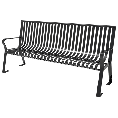 Rivendale Downtown Bench with Back