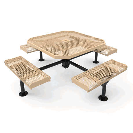 Rivendale Octagon Nexus Pedestal Table with Rolled Seats