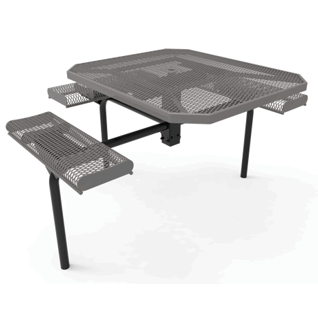 Rivendale Octagon Nexus Pedestal Table with Rolled Seats - ADA Accessible