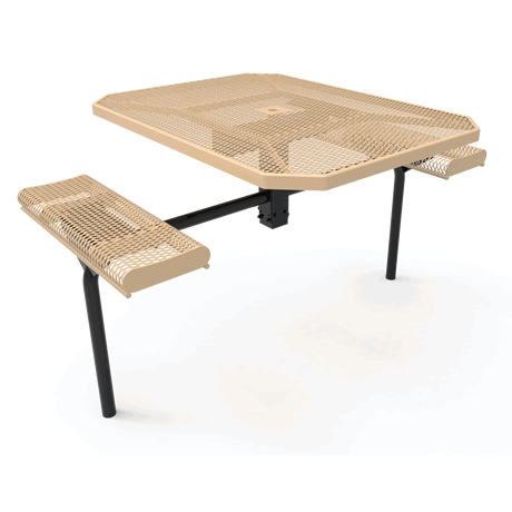Rivendale Octagon Nexus Pedestal Table with Rolled Seats - ADA Accessible