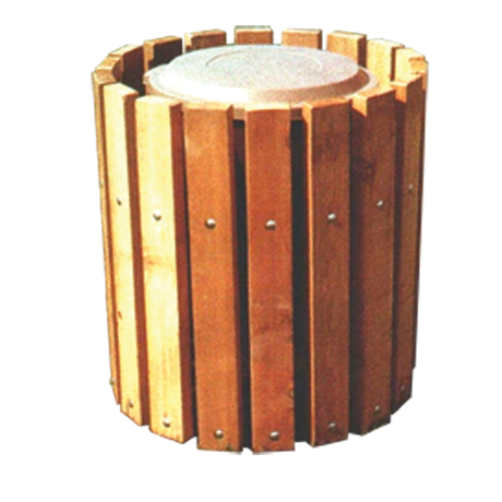 32 Gallon Straight Slat Receptacle