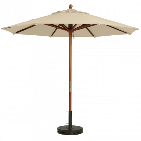 Wooden Market Umbrella with 1-1/2" Pole