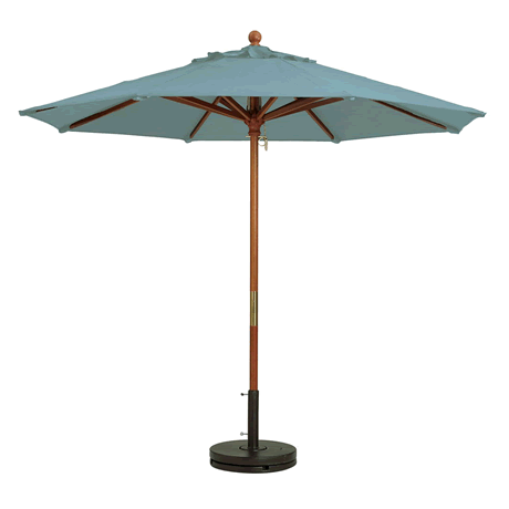 Wooden Market Umbrella with 1-1/2" Pole