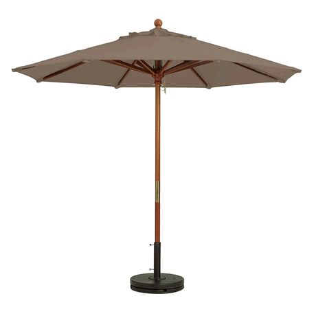 Wooden Market Umbrella with 1-1/2" Pole